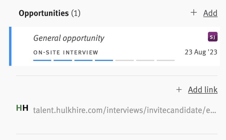Candidate HulkHire Interview Invite